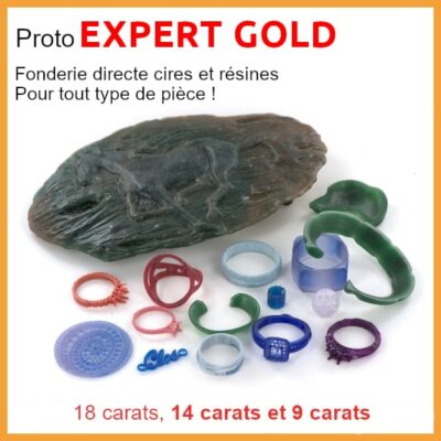 Fonte de vos cires et résines en or 18k, 14k, 9k.