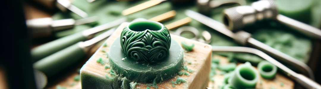 Cire à sculpter verte pour bijoutier