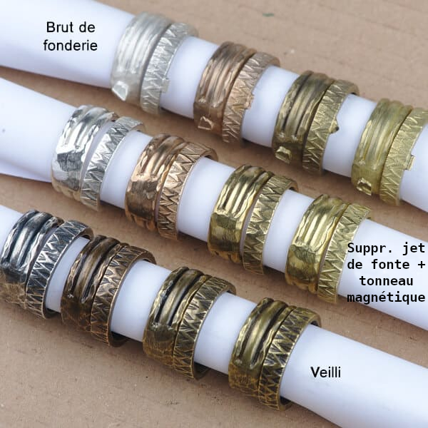 Trois finitions au choix pour les pièces en fonderie cire perdue